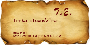 Trnka Eleonóra névjegykártya